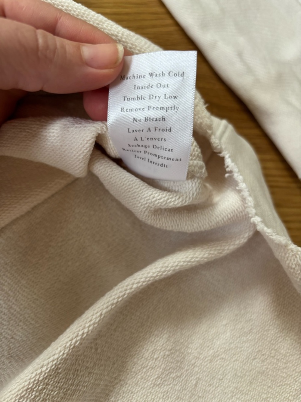 Frank & Eileen Cream Lightweight Crewneck Top - Picture 6 of 7